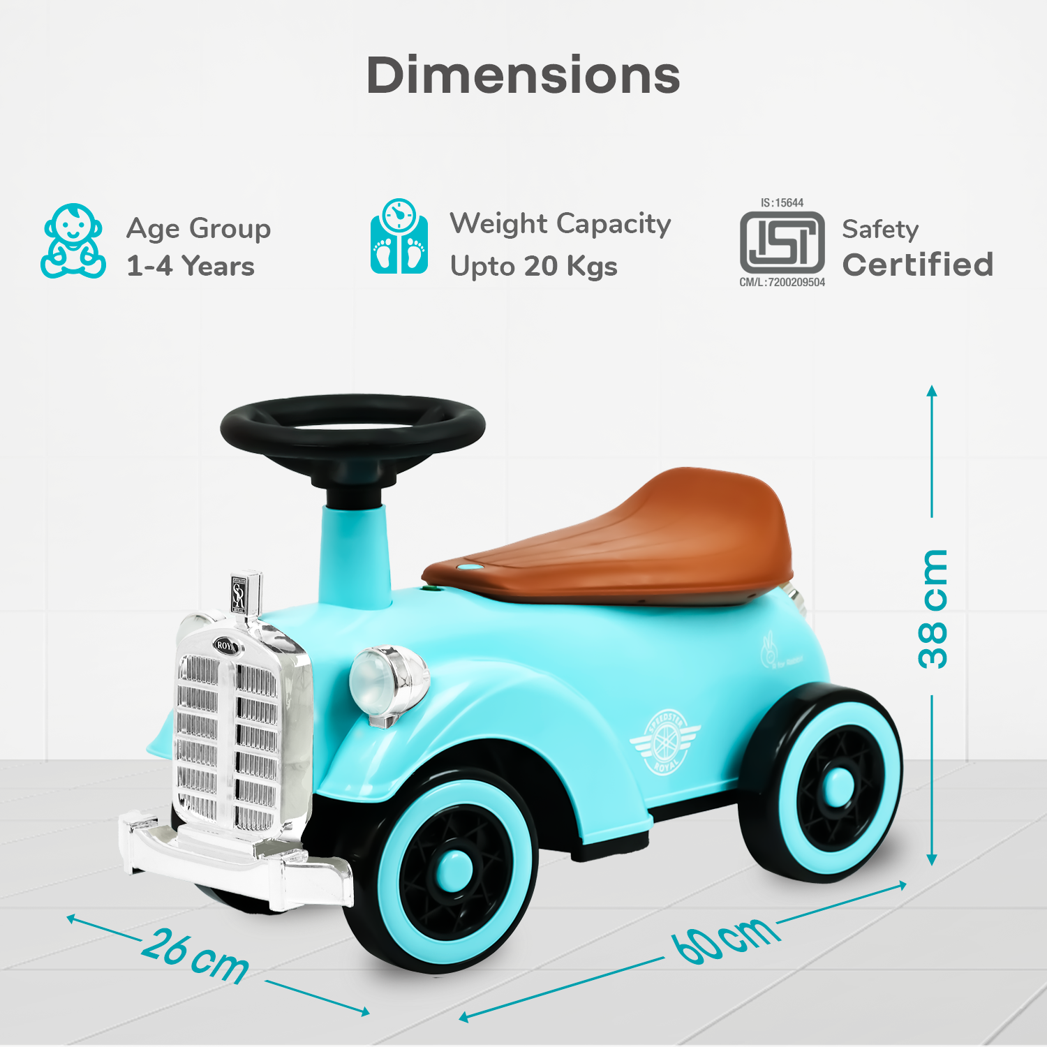 R for Rabbit Speedster Royal Ride On Car for Kids