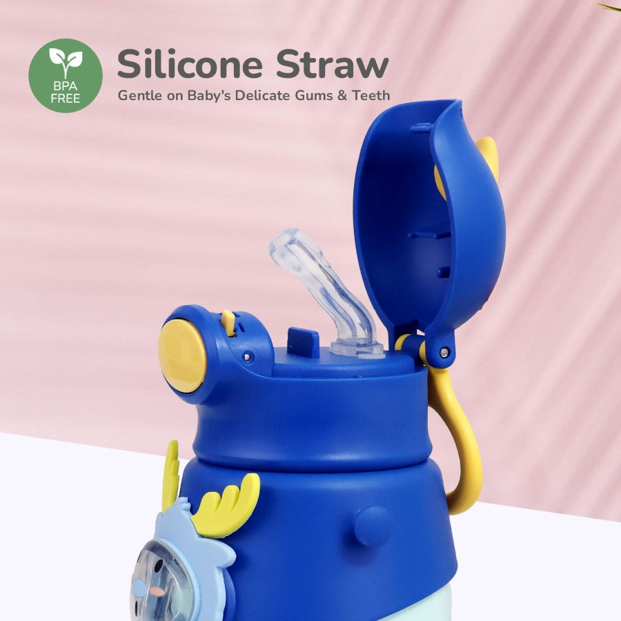 R for Rabbit Steebo Zoobie Stainless Steel Sipper Feeding Bottle for Kids 550ml