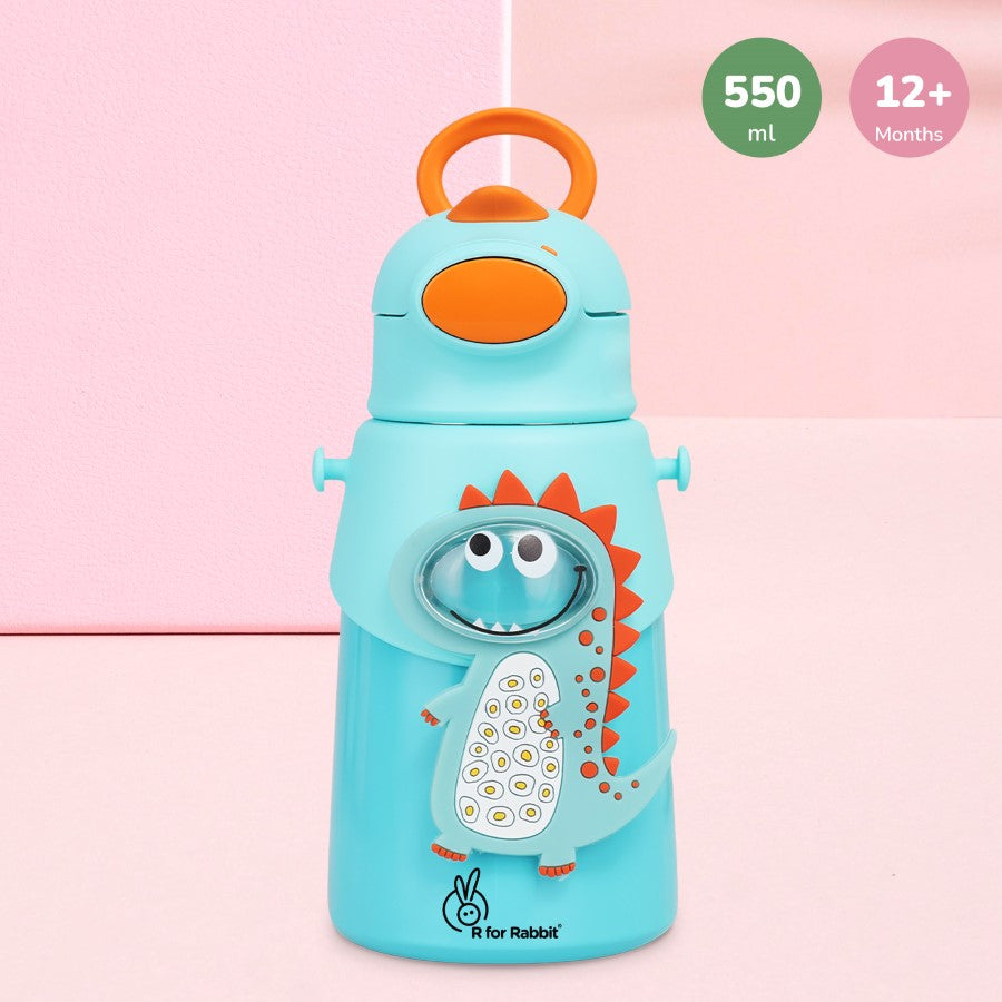 R for Rabbit Steebo Zoobie Stainless Steel Sipper Feeding Bottle for Kids 550ml