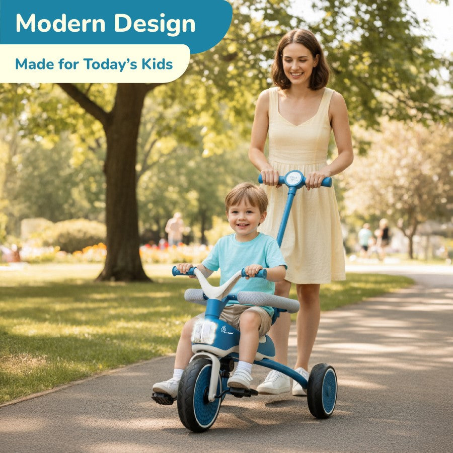 R for Rabbit Tiny Toes Karizma - Luxury 3-in-1 Smart Tricycle for Kids 2 to 5 Years with Music & Canopy