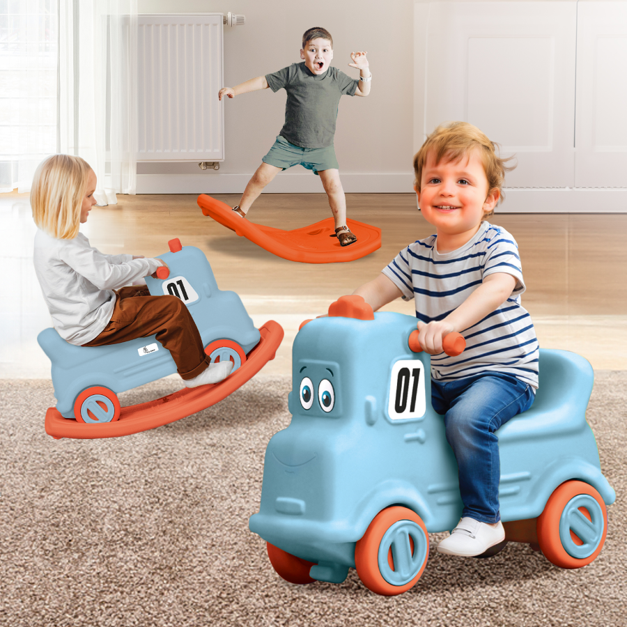 R for Rabbit Rock N Ride 3-in-1 Balance Board, Ride On & Rocker for Kids (1-4 Years)