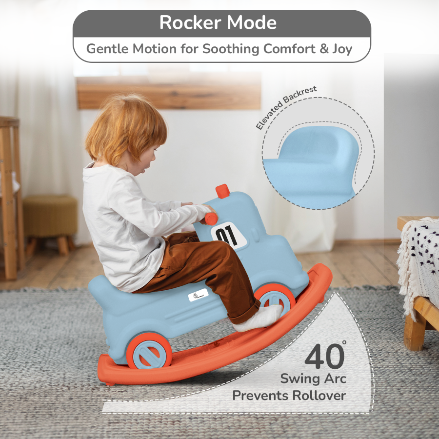 R for Rabbit Rock N Ride 3-in-1 Balance Board, Ride On & Rocker for Kids (1-4 Years)