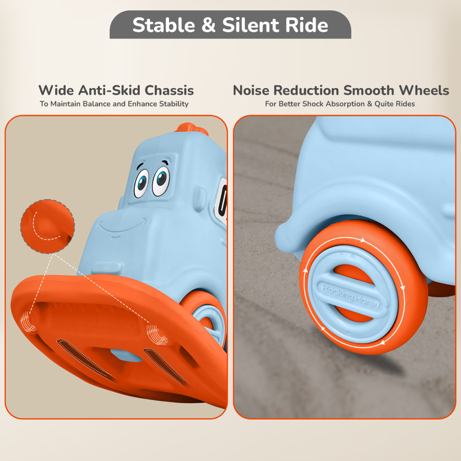 R for Rabbit Rock N Ride 3-in-1 Balance Board, Ride On & Rocker for Kids (1-4 Years)