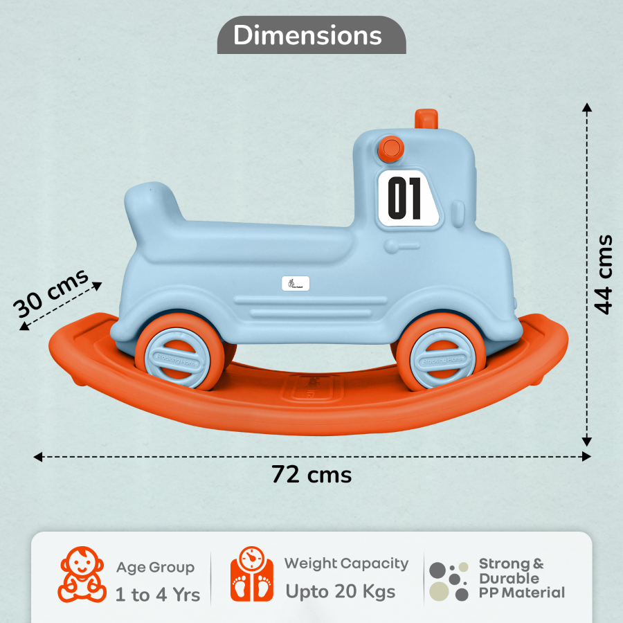 R for Rabbit Rock N Ride 3-in-1 Balance Board, Ride On & Rocker for Kids (1-4 Years)