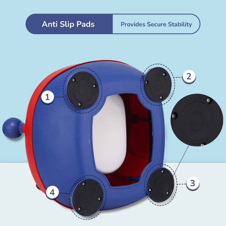 R for Rabbit Tiny Tots Panda Potty Training Seat for Baby With Backrest And Grip Handles