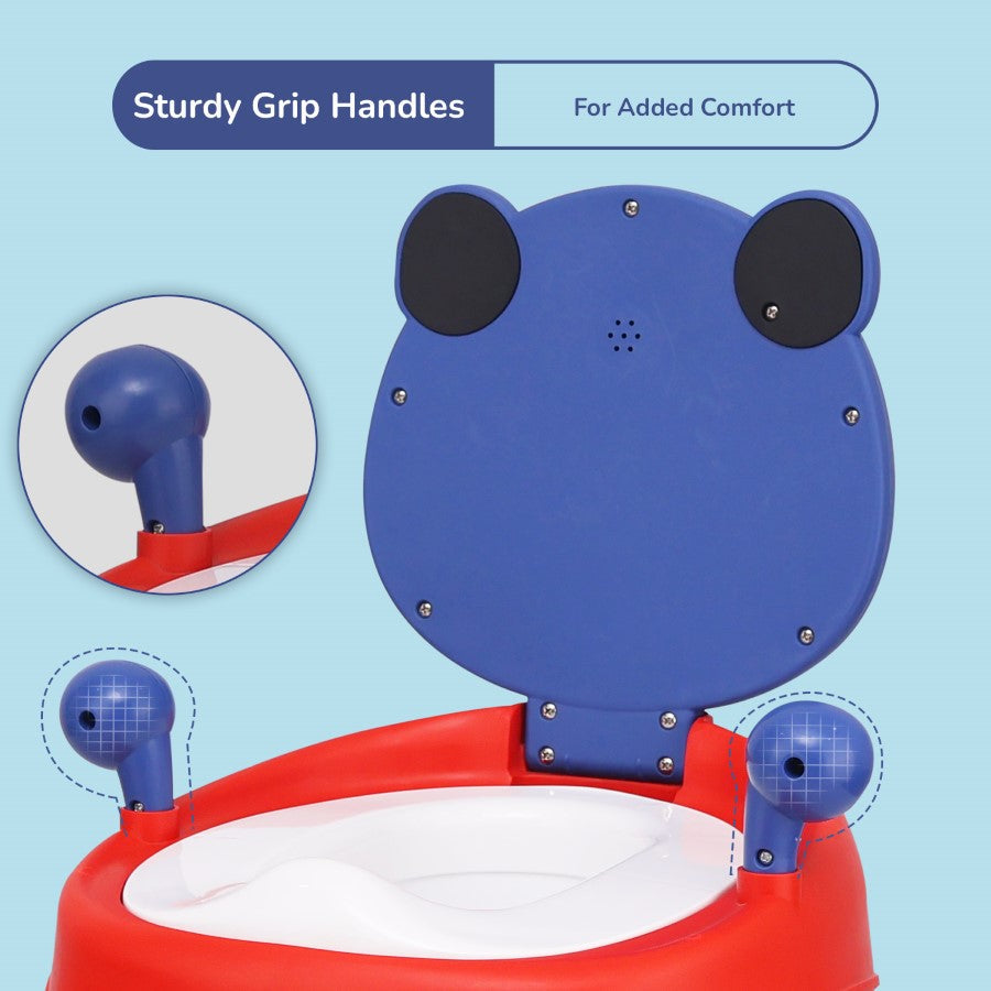 R for Rabbit Tiny Tots Panda Potty Training Seat for Baby With Backrest And Grip Handles