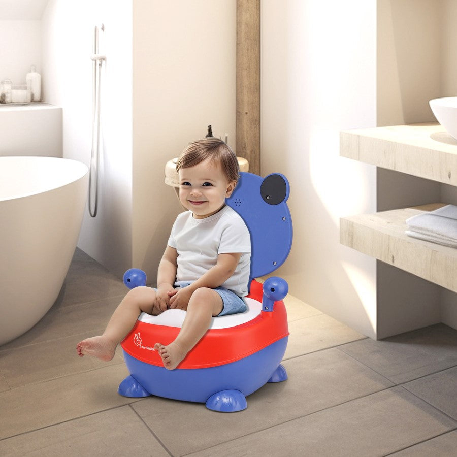 R for Rabbit Tiny Tots Panda Potty Training Seat for Baby With Backrest And Grip Handles