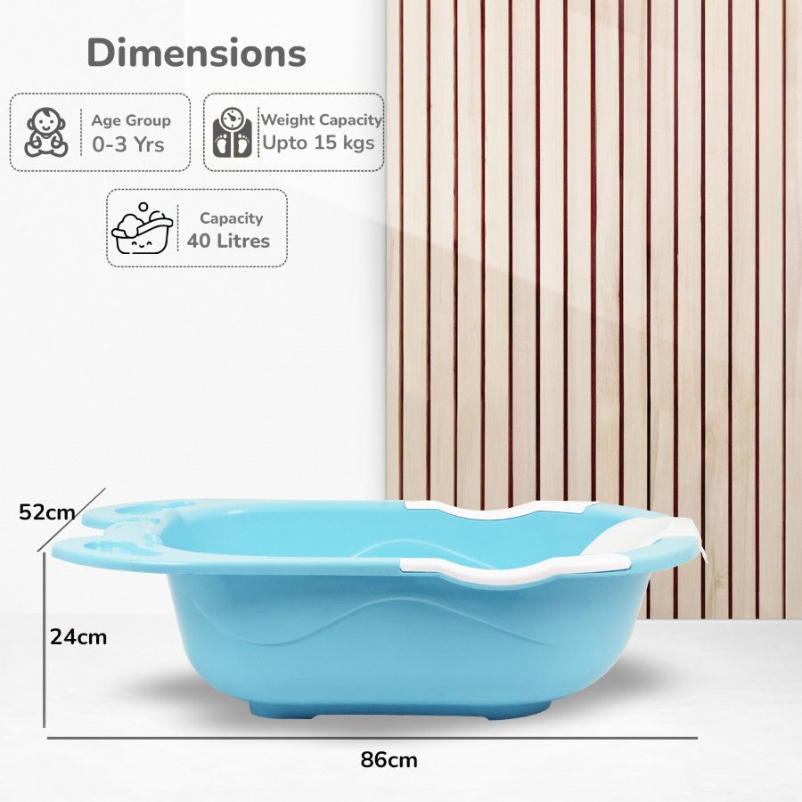 R for Rabbit Bubble Double Snowy: 2-in-1 Baby Bath Tub with Ergonomic Sling