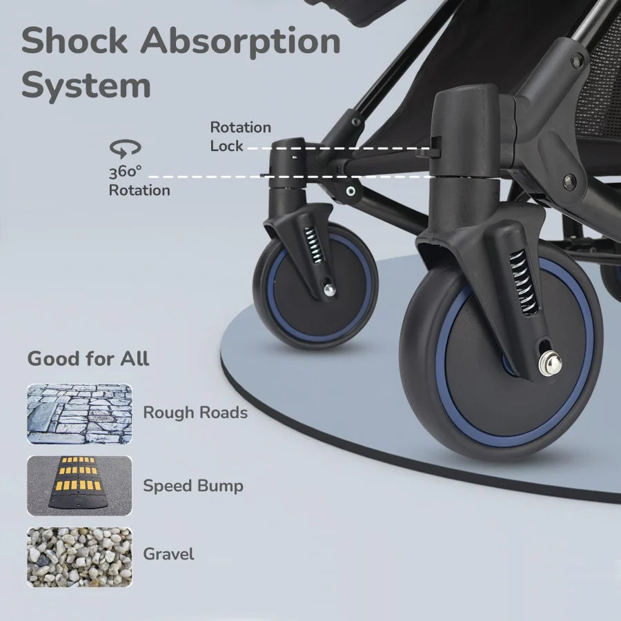 R for Rabbit Rock N Roll - 2 In 1 Baby Stroller Cum Rocker, Light Weight, Compact Travel friendly, One Hand Fold