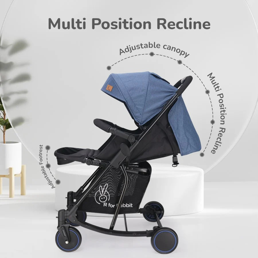 R for Rabbit Rock N Roll - 2 In 1 Baby Stroller Cum Rocker, Light Weight, Compact Travel friendly, One Hand Fold