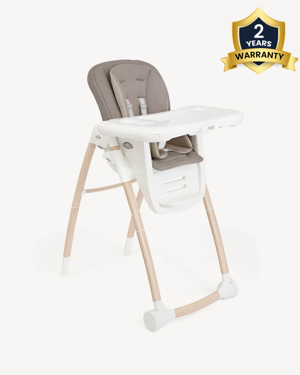 Joie Multiply 6in1 Baby High Chair-5 Level Height Adjustments With 3 Position Adjustable Tray-Convertible To Booster Seat & Mini Table-For 0 to 6Y (Upto 27Kg)-Walnunt Wood