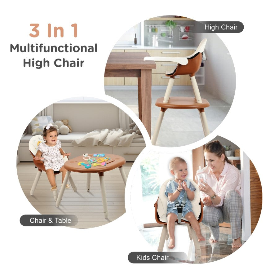 R for Rabbit Cherry Berry Tusky High Chair For Kids 3-in-1 Convertible with Detachable & Adjustable Food Tray