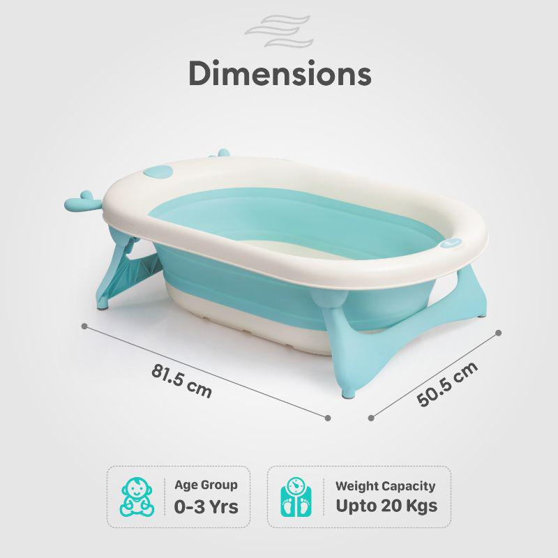 R for Rabbit Bubble Double Aqua Baby Bath Tub Compact Fold & Portable