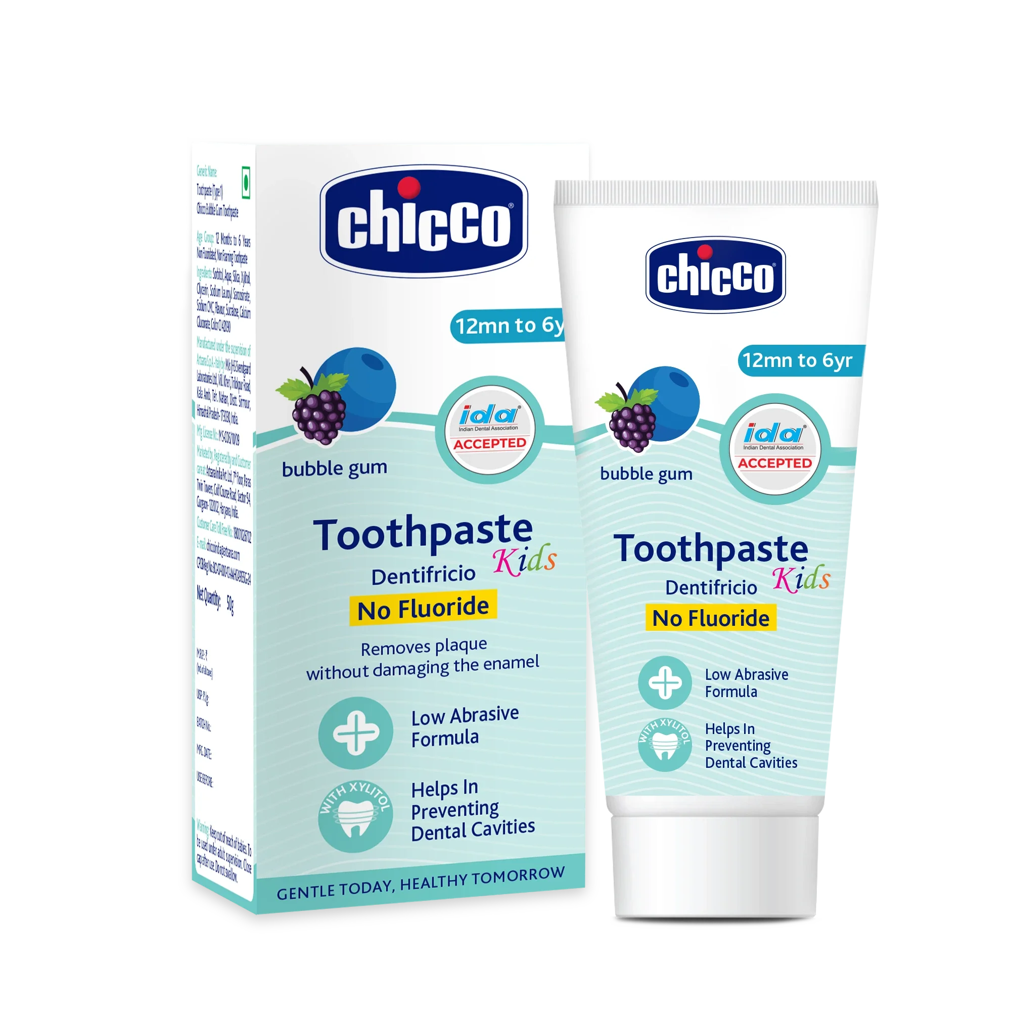 chicco Bubble Gum Toothpaste 12M to 6Y 50g