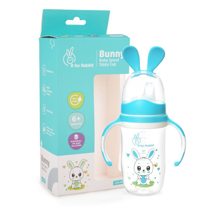 Bunny Baby Spout Sippy Cup 240ML With Soft Silicon Spout for Baby 6 Months+