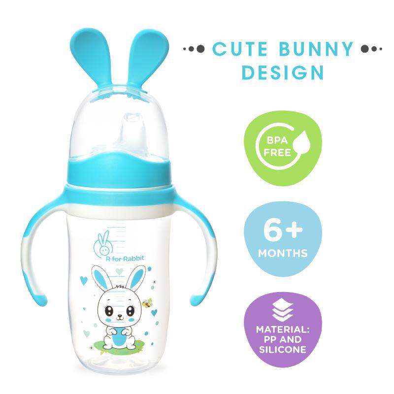 Bunny Baby Spout Sippy Cup 240ML With Soft Silicon Spout for Baby 6 Months+