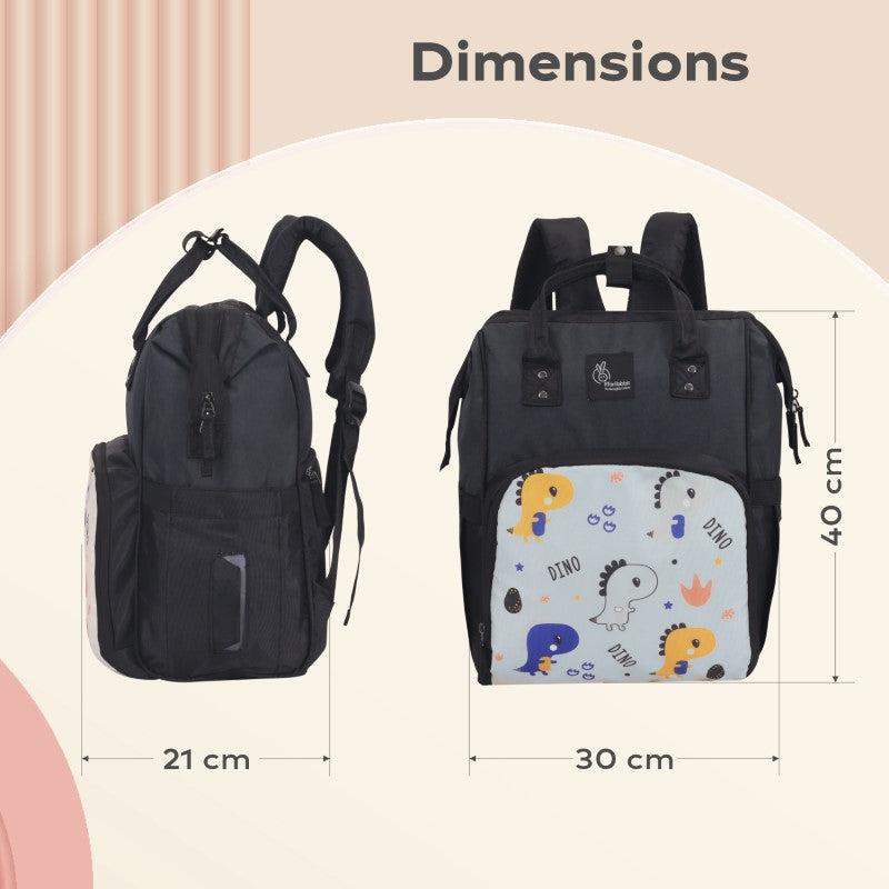 R for Rabbit Caramello Dino Diaper Bag For Mother With 11 Pockets