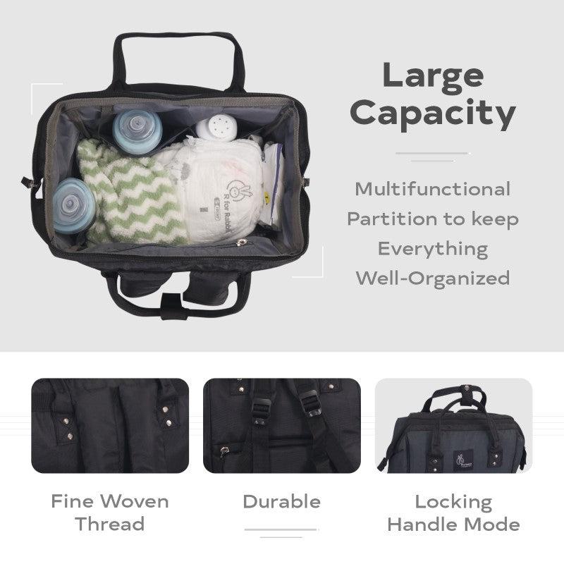 R for Rabbit Caramello Dino Diaper Bag For Mother With 11 Pockets