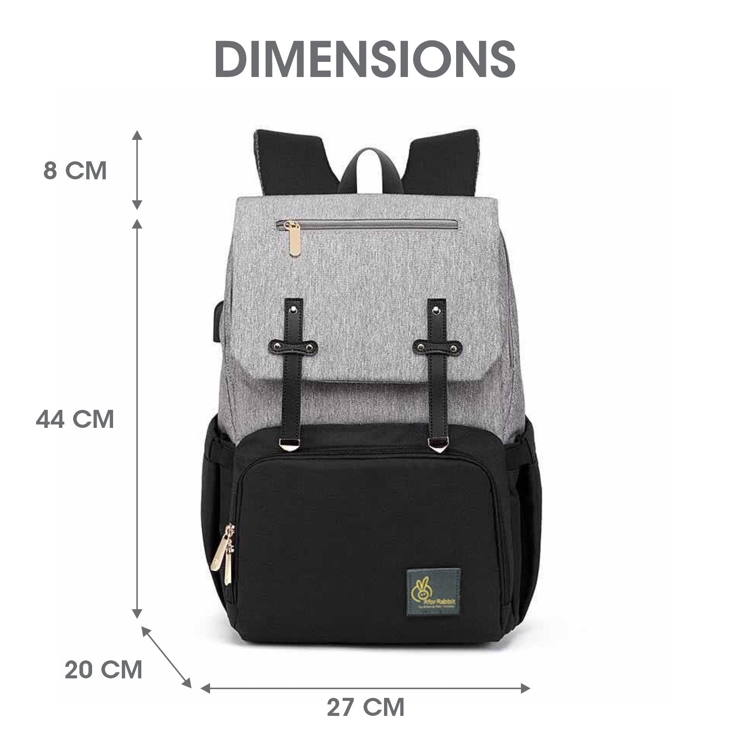 R for Rabbit Caramello Smart Diaper Bags For Mother With High-Quality Water-Resistant Material