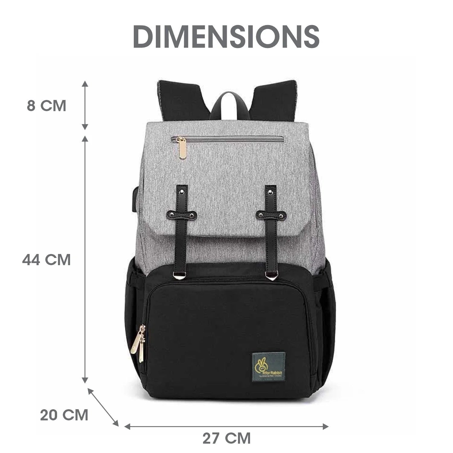 R for Rabbit Caramello Smart Diaper Bags For Mother With Personalized Name Tag