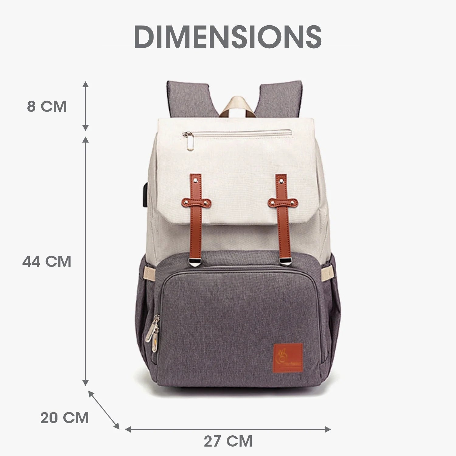R for Rabbit Caramello Smart Diaper Bags For Mother With Personalized Name Tag