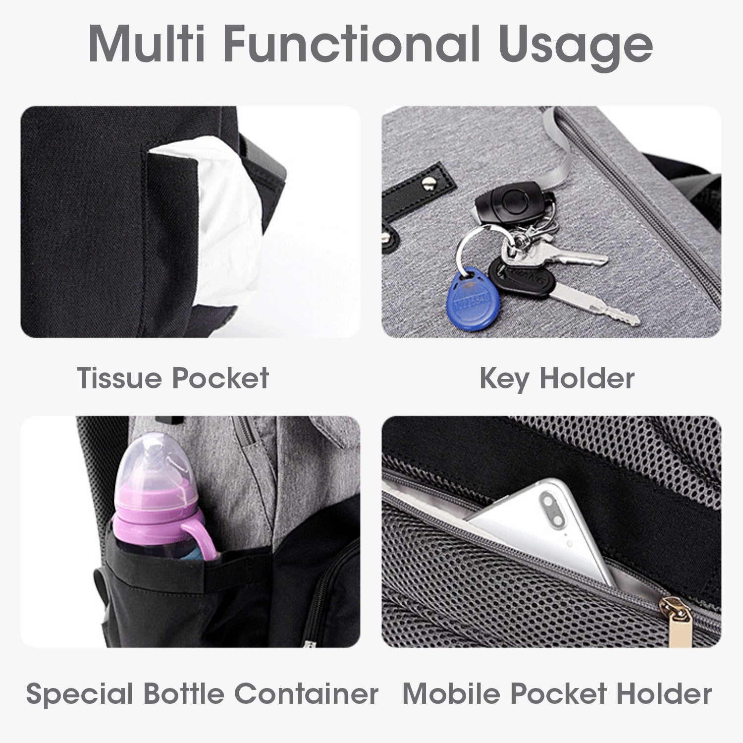 R for Rabbit Caramello Smart Diaper Bags For Mother With High-Quality Water-Resistant Material