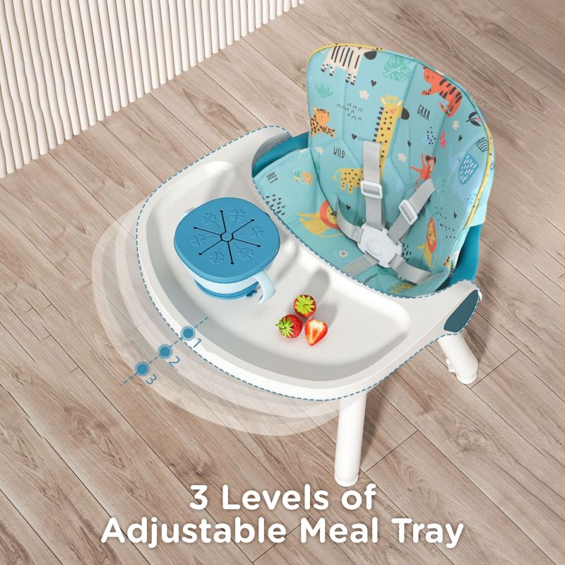 R for Rabbit Cherry Berry Safari Baby High Chair, 3 in 1 Convertible High Chair Cum Kids Study Table