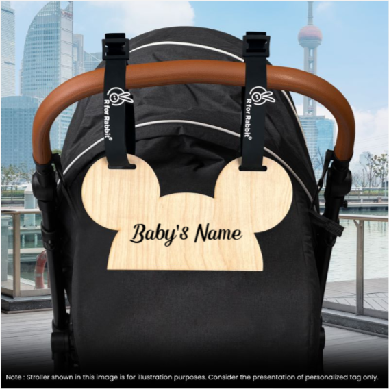 Chocolate Ride Baby Stroller With Personalized Name Plate