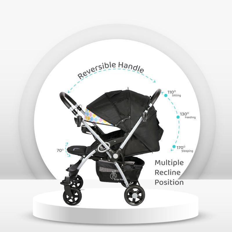 Chocolate Ride Baby Stroller With Personalized Name Plate