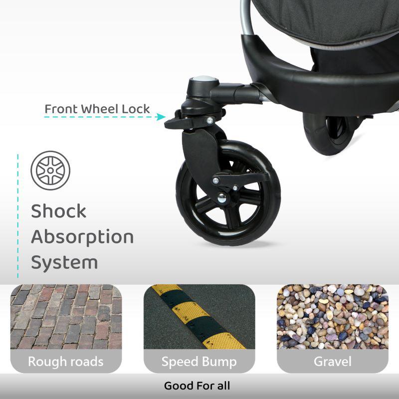 Chocolate Ride Baby Stroller With Personalized Name Plate