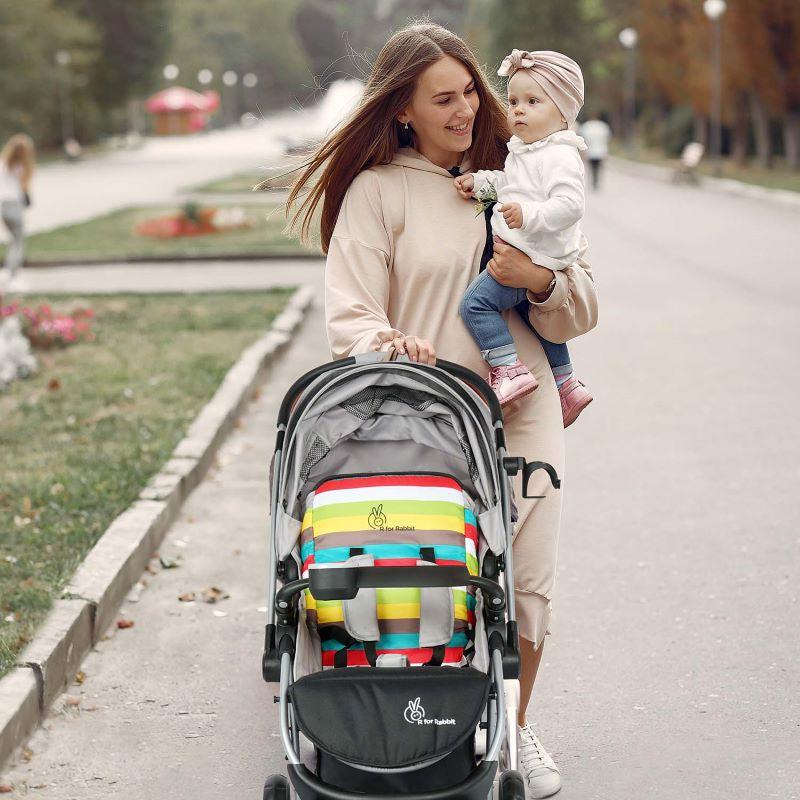 Chocolate Ride Baby Stroller With Personalized Name Plate