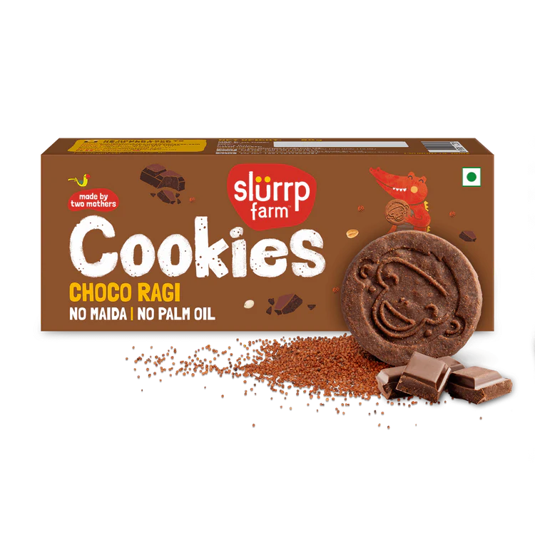 Slurrp Farm No Maida No Refined Sugar Banana Oat and Choco Ragi Cookies