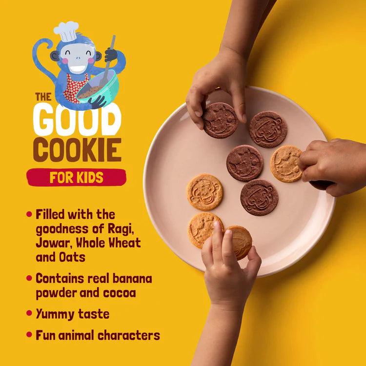 Slurrp Farm No Maida No Refined Sugar Banana Oat and Choco Ragi Cookies