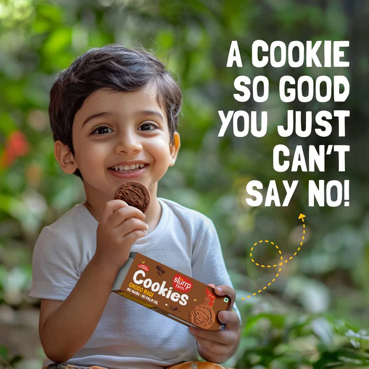 Slurrp Farm No Maida No Refined Sugar Banana Oat and Choco Ragi Cookies