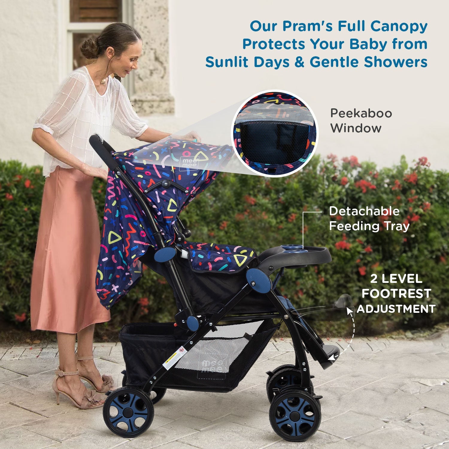 Mee Mee Baby Pram – Safe, Comfortable & Travel-Friendly Stroller for Everyday Use