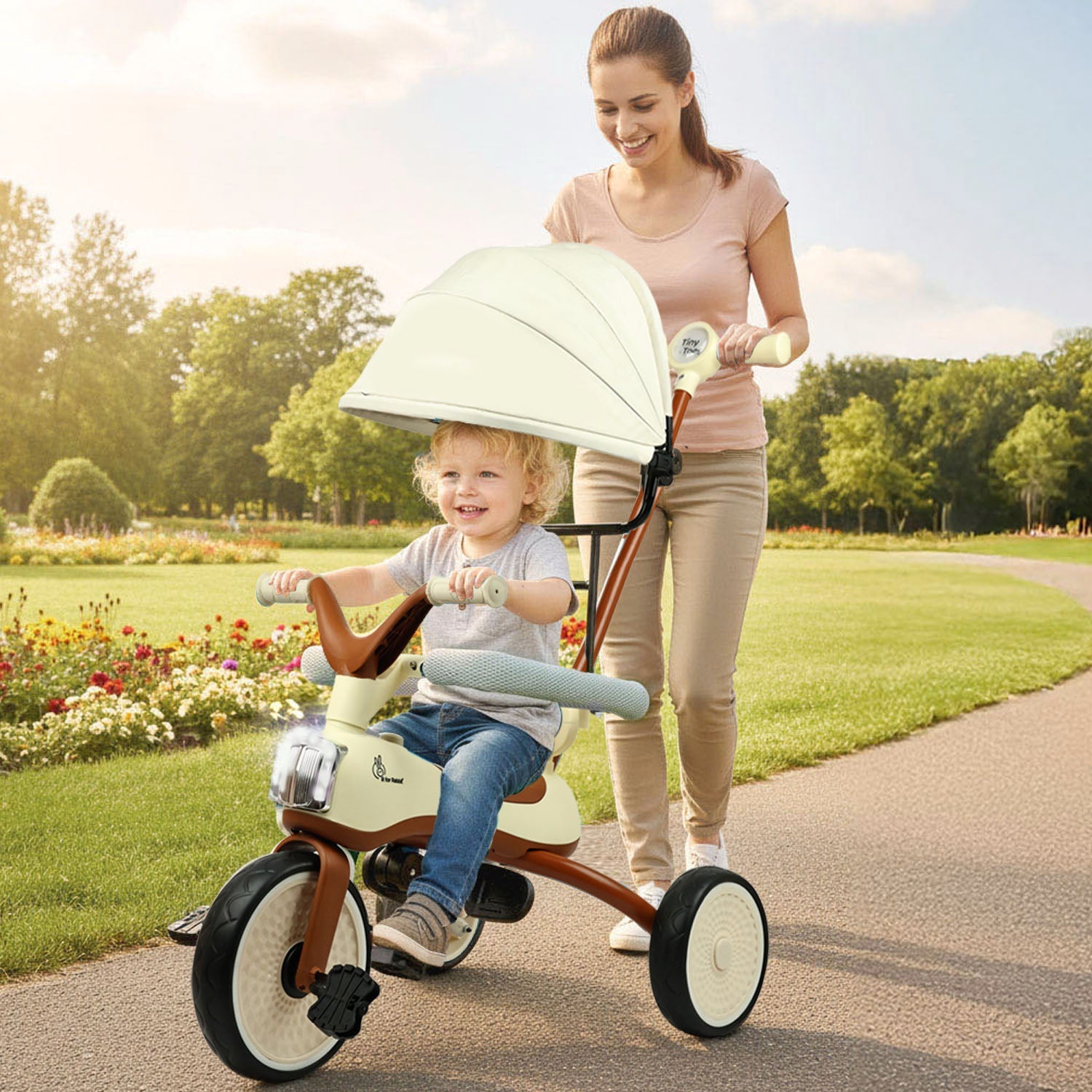 R for Rabbit Tiny Toes Karizma - Luxury 3-in-1 Smart Tricycle for Kids 2 to 5 Years with Music & Canopy