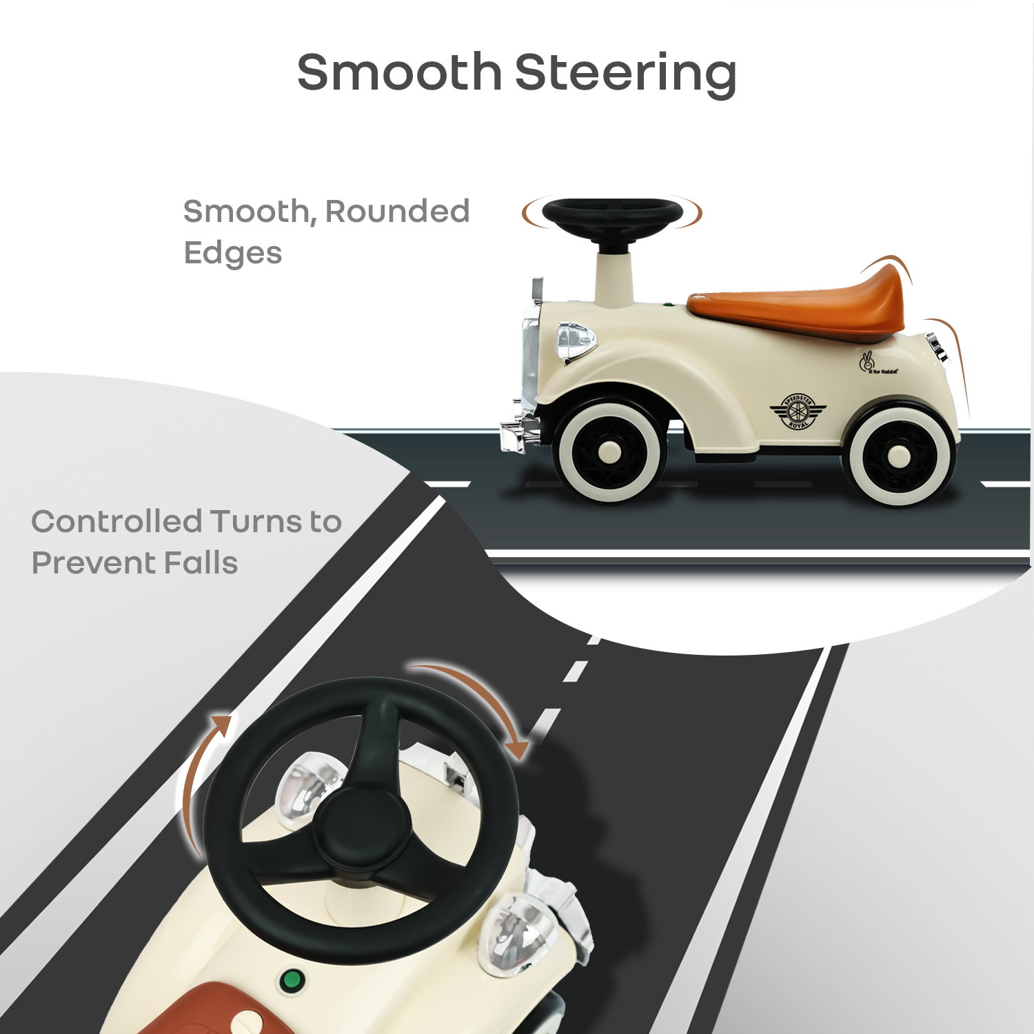 R for Rabbit Speedster Royal Ride On Car for Kids