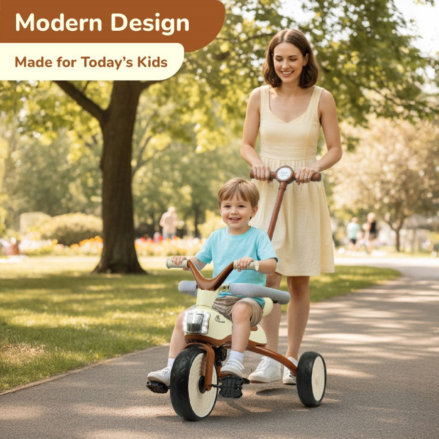 R for Rabbit Tiny Toes Karizma - Luxury 3-in-1 Smart Tricycle for Kids 2 to 5 Years with Music & Canopy