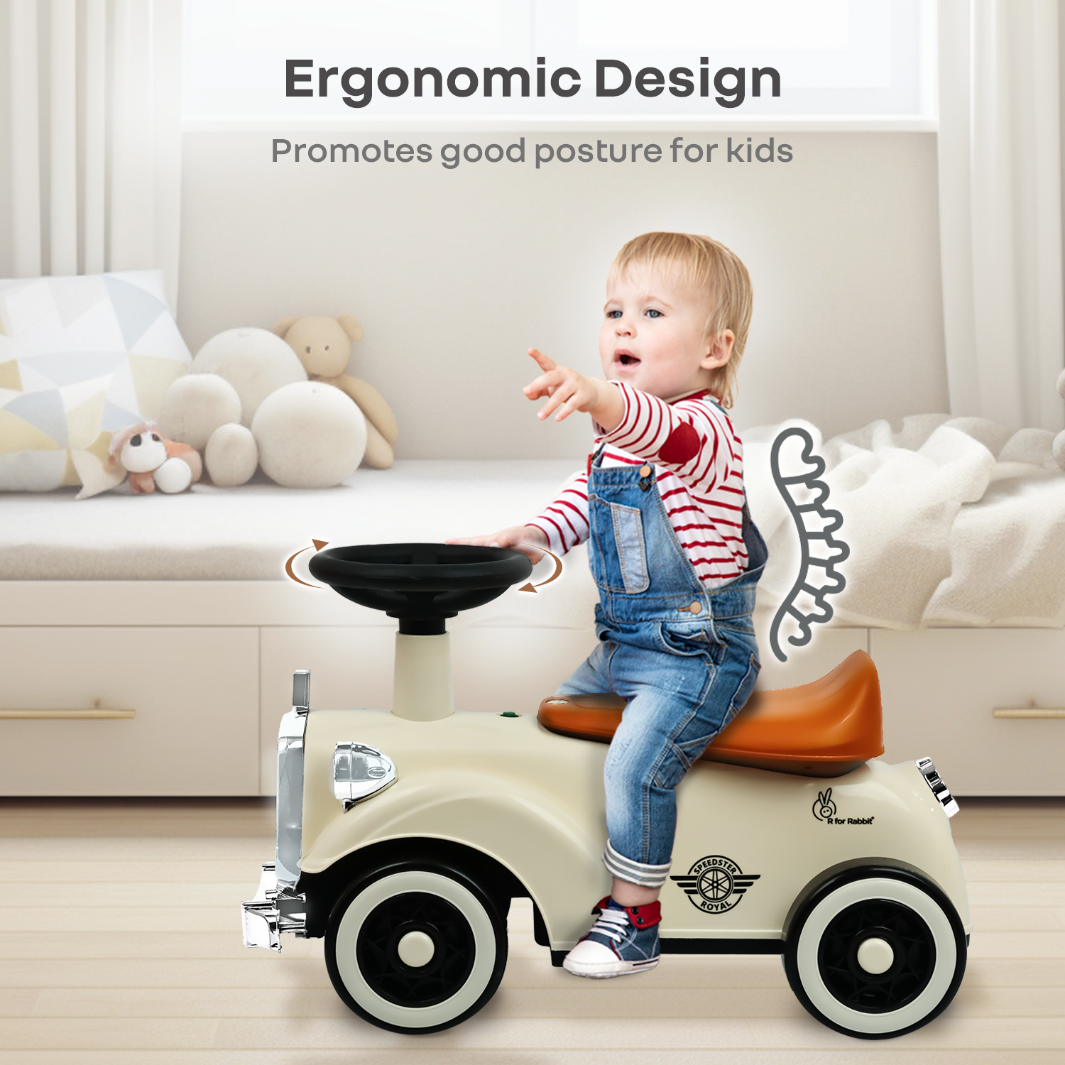 R for Rabbit Speedster Royal Ride On Car for Kids