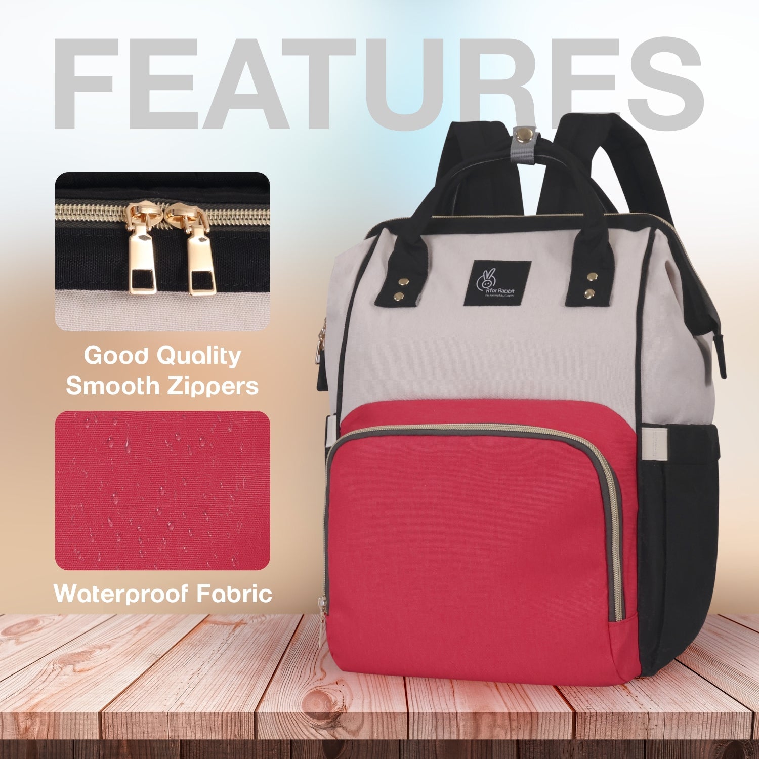 R for Rabbit Caramello Diaper Bag Smart and Fashionable Diaper Bag For Moms