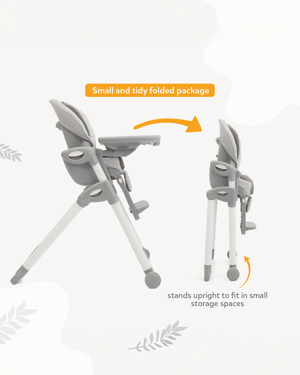 Joie Multiply 6in1 Baby High Chair-5 Level Height Adjustments With 3 Position Adjustable Tray-Convertible To Booster Seat & Mini Table-For 0 to 6Y (Upto 27Kg)-Walnunt Wood