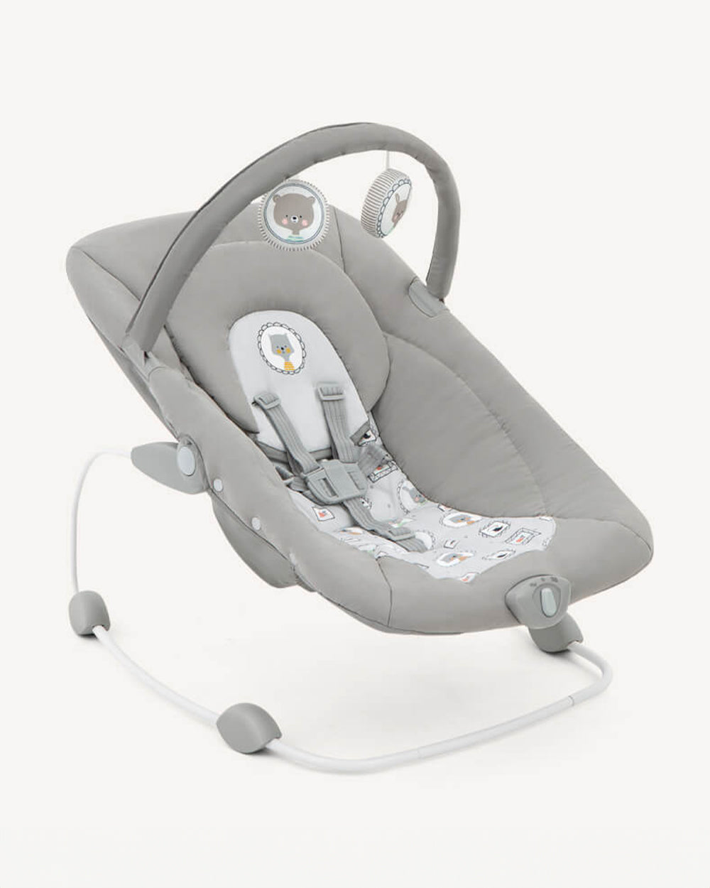 Joie Wish Lightweight Baby Bouncer-3 Positions Recline-Cocoon Shaped Seat-With Fabric Covered Toy Bar-Battery Operated-2 Years Warranty-For Infants-For 0 to 6M (Upto 9 Kg)-Portrait