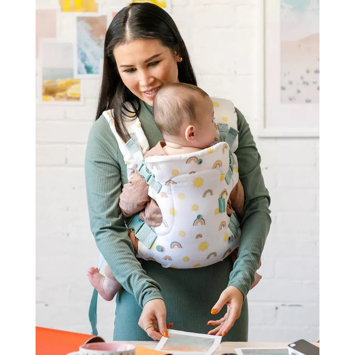 Infantino Flip 4-in-1 Convertible Baby Carrier-With 4 Carrying Positions-Head Support For Extra Comfort-Adjustable Waist Belt-For 0 to 3Y ( 3.5 to 14 Kg)-Grey