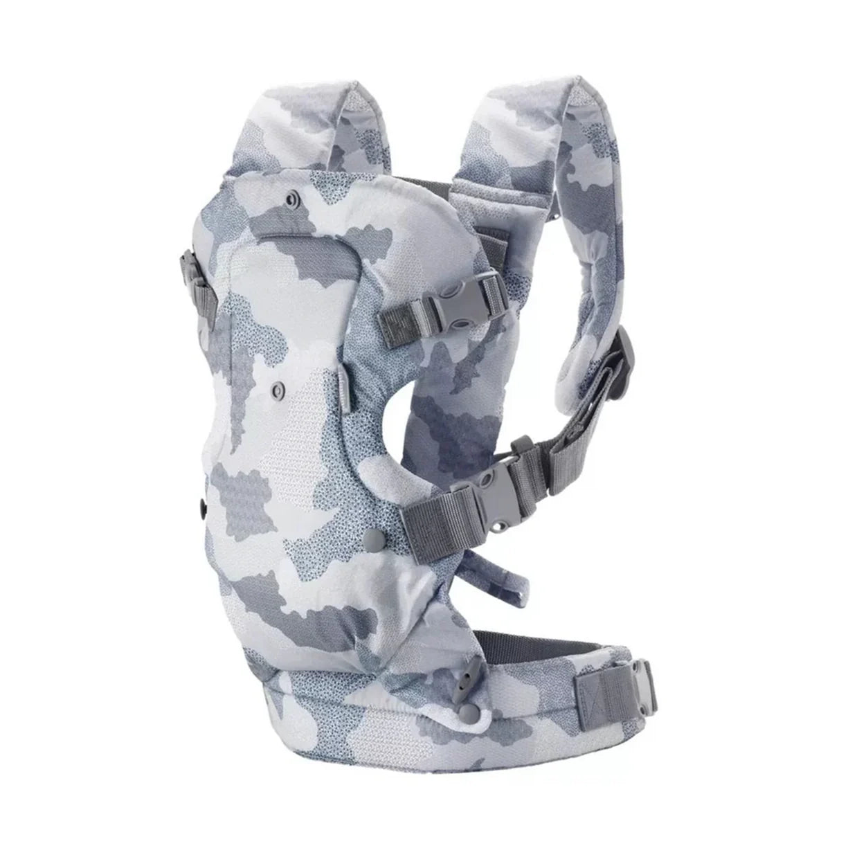 Infantino Flip 4-in-1 Convertible Baby Carrier-With 4 Carrying Positions-Head Support For Extra Comfort-Adjustable Waist Belt-For 0 to 3Y ( 3.5 to 14 Kg)-Grey