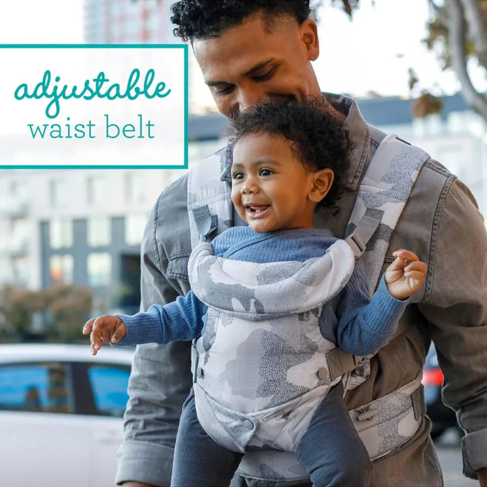 Infantino Flip 4-in-1 Convertible Baby Carrier-With 4 Carrying Positions-Head Support For Extra Comfort-Adjustable Waist Belt-For 0 to 3Y ( 3.5 to 14 Kg)-Grey