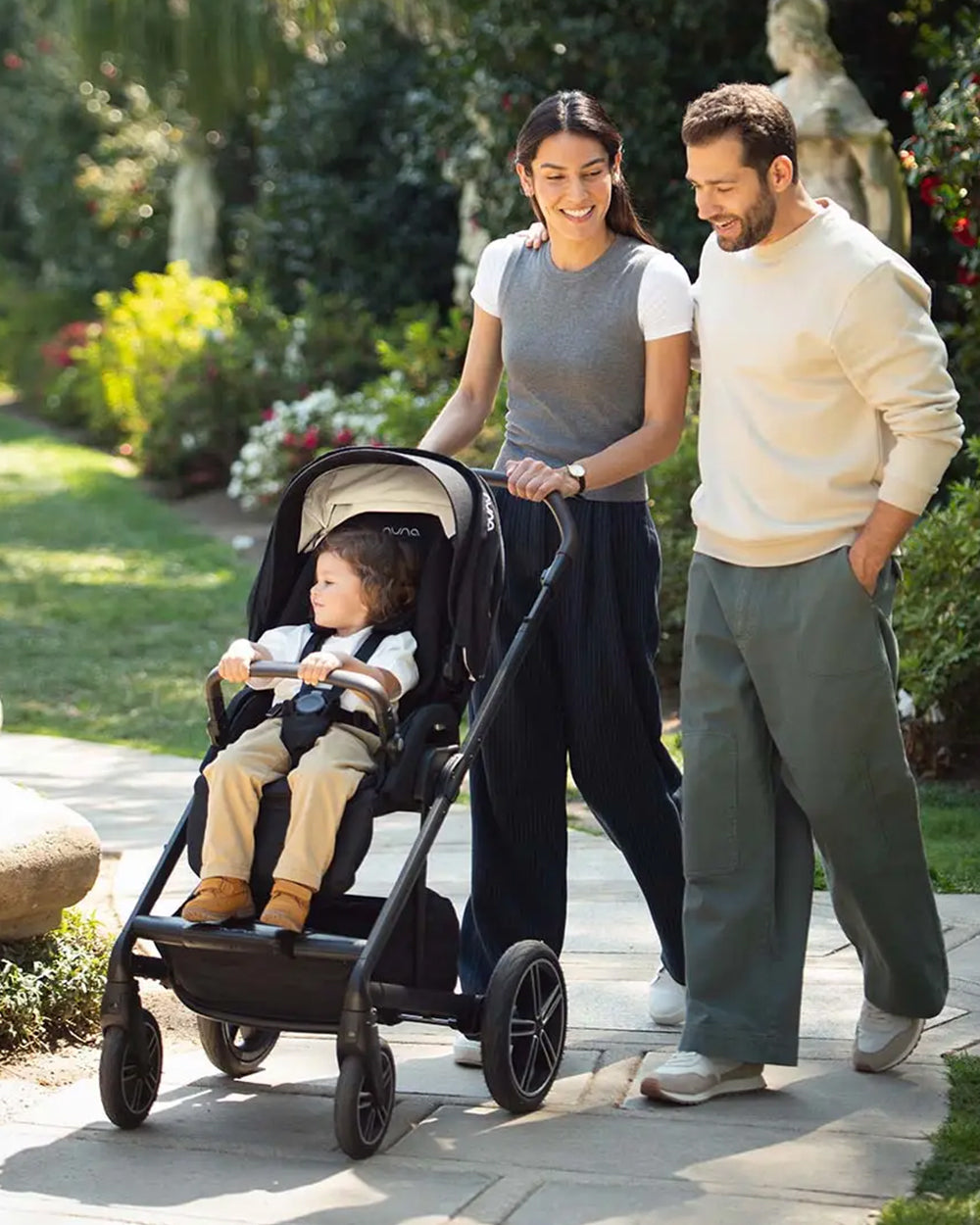 Nuna MIXX Next Baby Stroller-With Cup Holder-Height Adjustable Parent Handle Bar-All Terrain Big Rear Wheels-Includes Rain Cover & Post Adaptors-2 Years Warranty-Pram for 0 to 4Y (Upto 22 Kg)-Chestnut