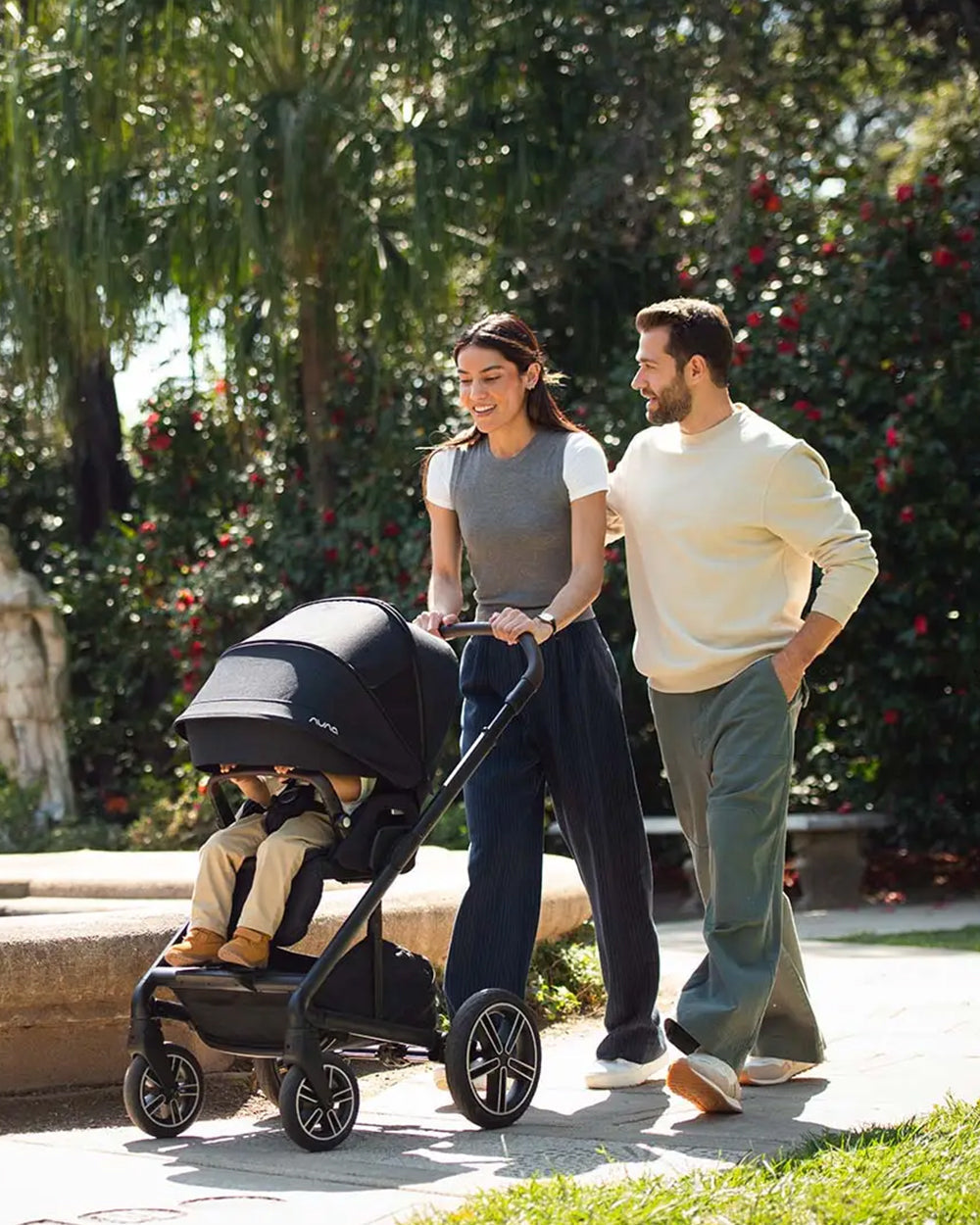 Nuna MIXX Next Baby Stroller-With Cup Holder-Height Adjustable Parent Handle Bar-All Terrain Big Rear Wheels-Includes Rain Cover & Post Adaptors-2 Years Warranty-Pram for 0 to 4Y (Upto 22 Kg)-Chestnut