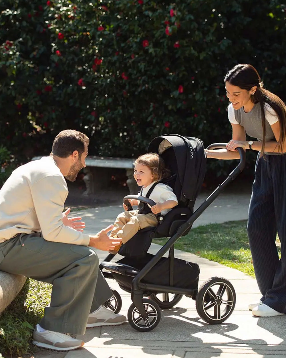 Nuna MIXX Next Baby Stroller-With Cup Holder-Height Adjustable Parent Handle Bar-All Terrain Big Rear Wheels-Includes Rain Cover & Post Adaptors-2 Years Warranty-Pram for 0 to 4Y (Upto 22 Kg)-Chestnut