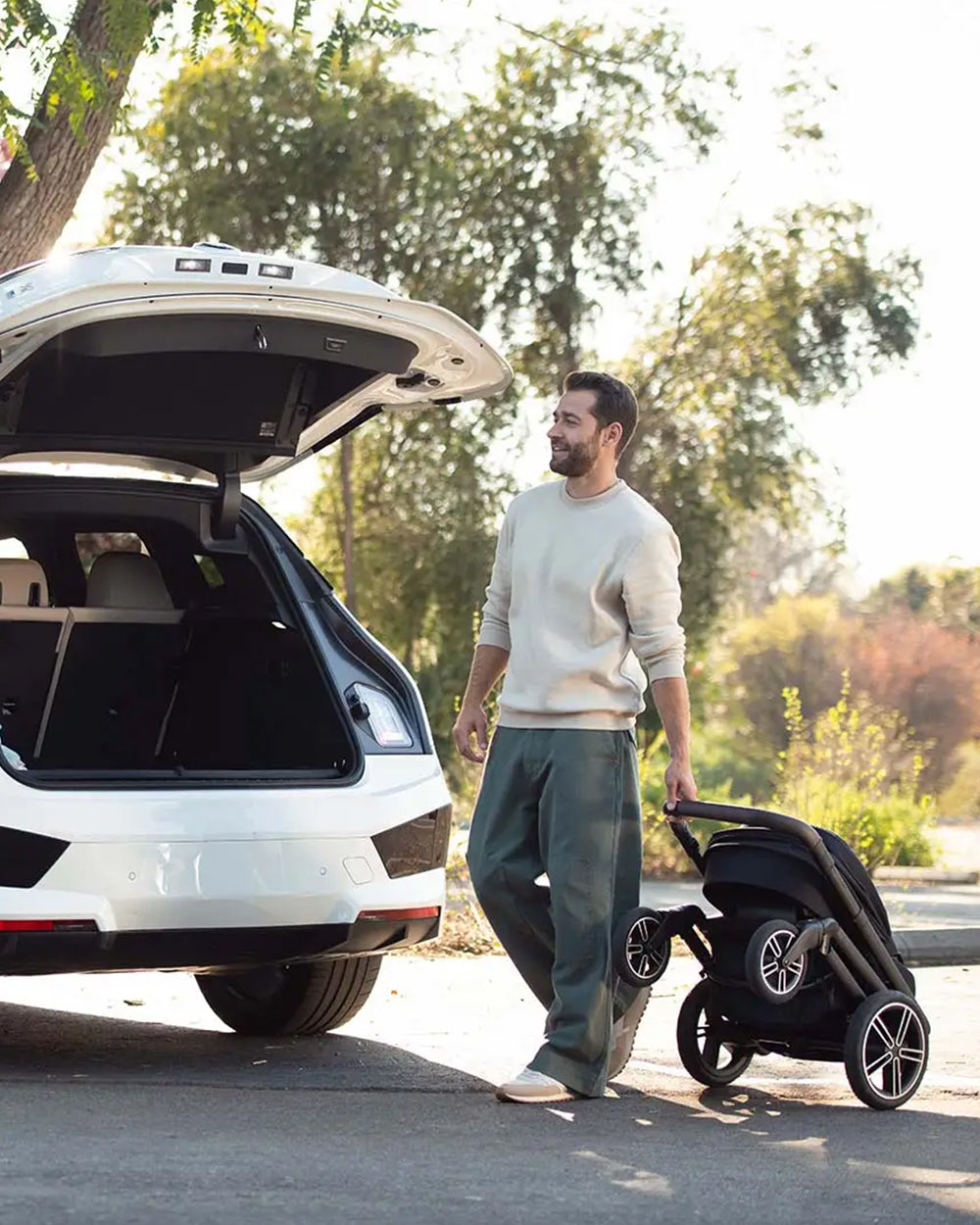 Nuna MIXX Next Baby Stroller-With Cup Holder-Height Adjustable Parent Handle Bar-All Terrain Big Rear Wheels-Includes Rain Cover & Post Adaptors-2 Years Warranty-Pram for 0 to 4Y (Upto 22 Kg)-Chestnut