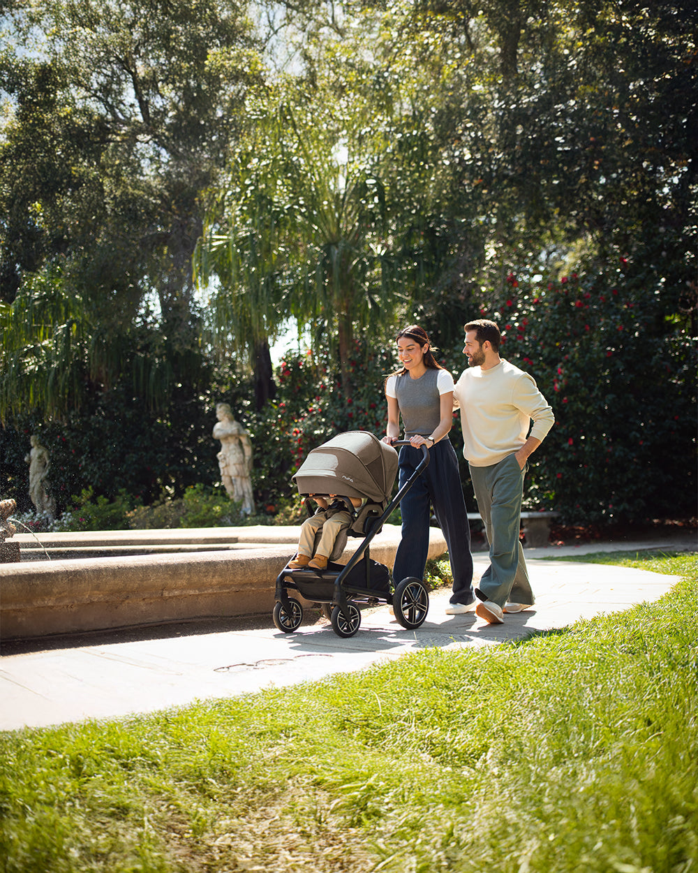 Nuna MIXX Next Baby Stroller-With Cup Holder-Height Adjustable Parent Handle Bar-All Terrain Big Rear Wheels-Includes Rain Cover & Post Adaptors-2 Years Warranty-Pram for 0 to 4Y (Upto 22 Kg)-Chestnut